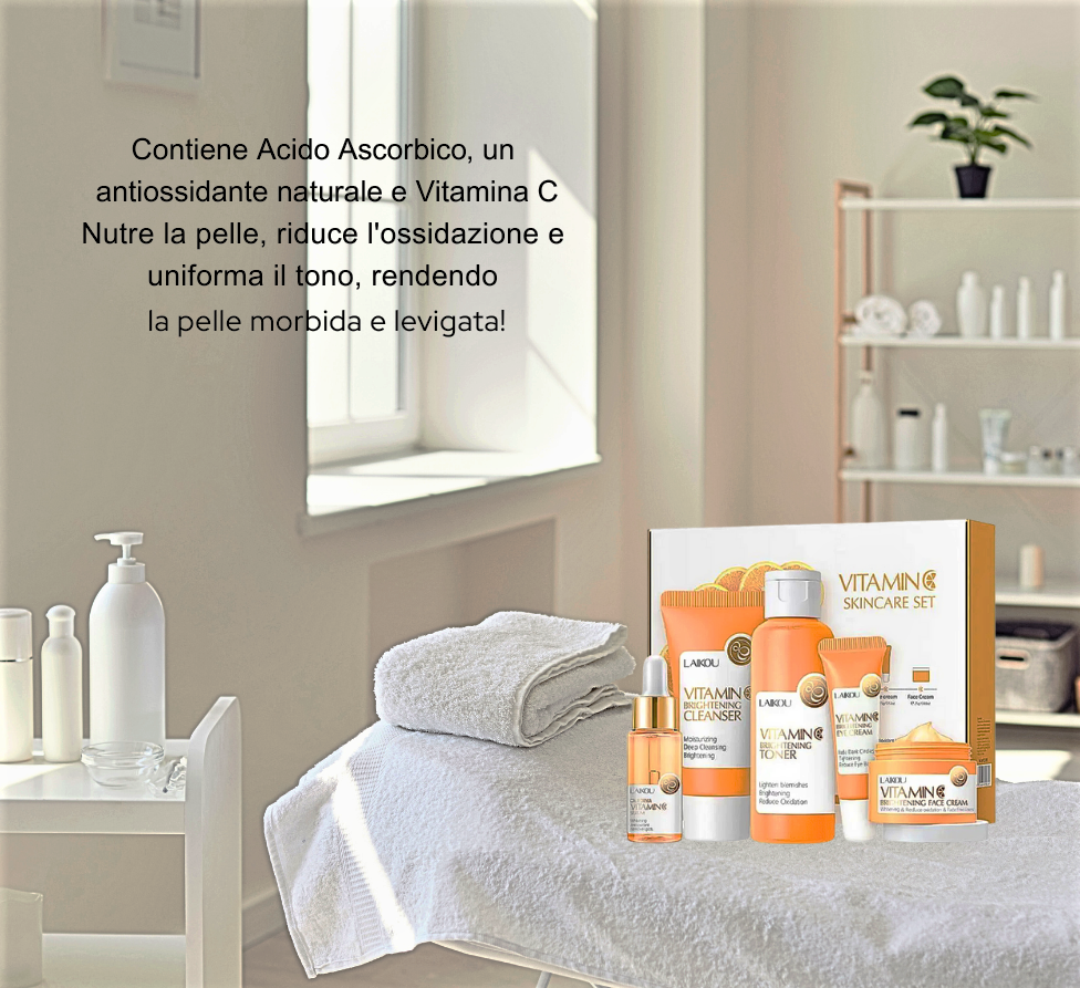 Kit Skin Care alla Vitamina C – Trattamento completo in 5 step