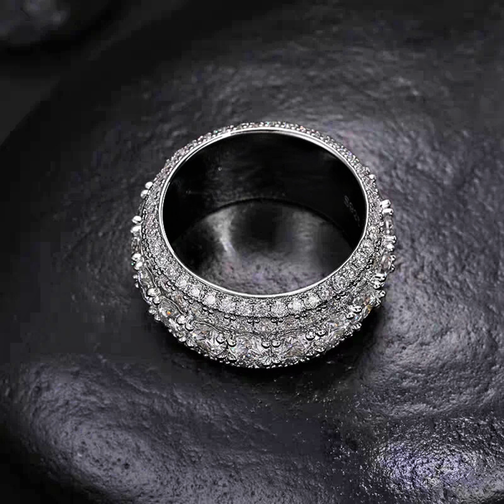 Fascione Bombato con Moissanite D Color Certificata