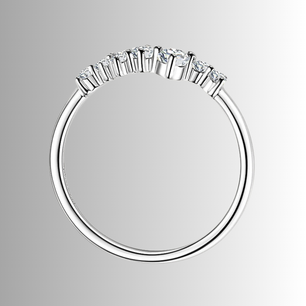 Fedina a  Pietre Sfalsate con Moissanite