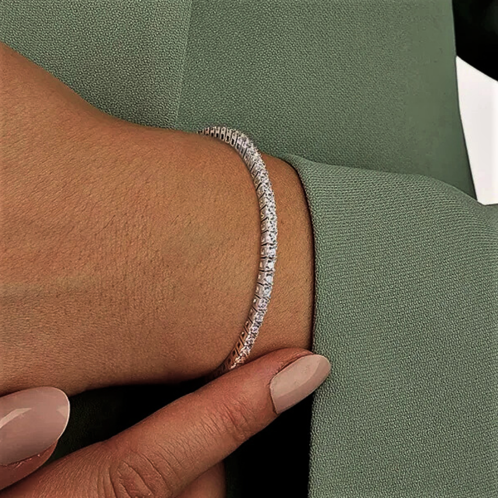 Bracciale Tennis a Griffes con Moissaniti D Color da mm 2.00