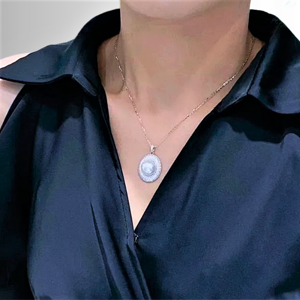 Collana con Perla Naturale Australiana da 11-12mm