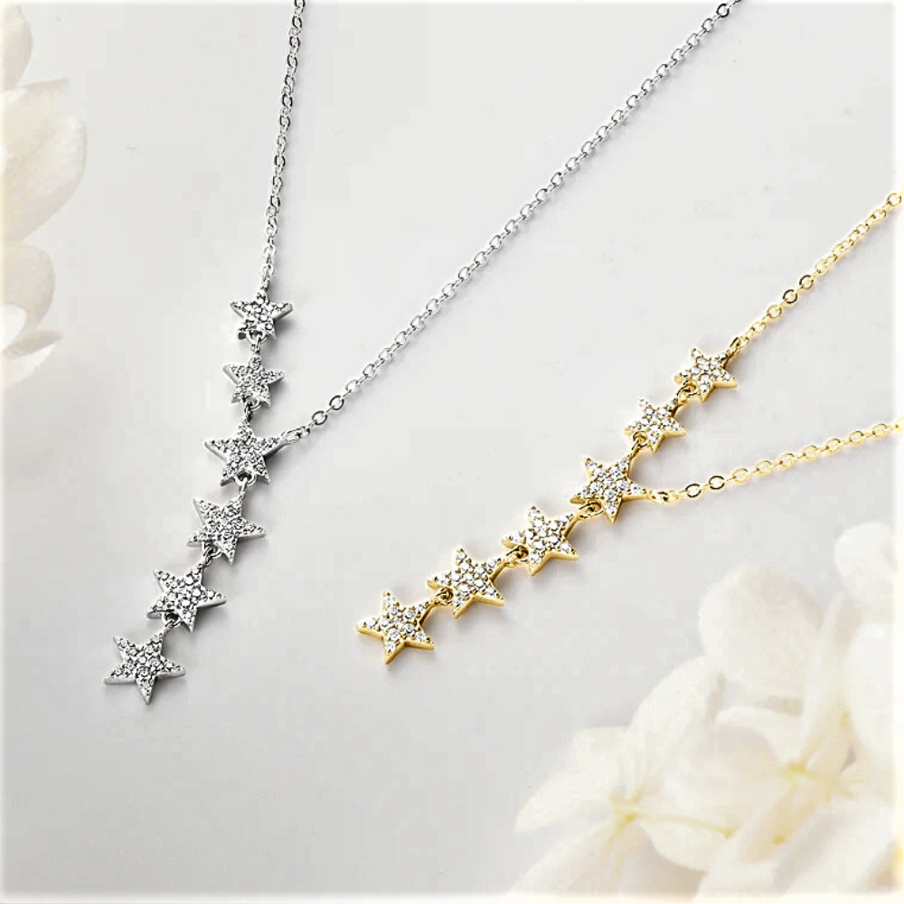 Collana "Cascata di Stelle" – Una Costellazione da Indossare