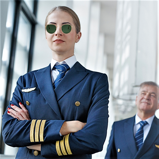 Gafas de sol "Pilot" Elegancia y color en metal