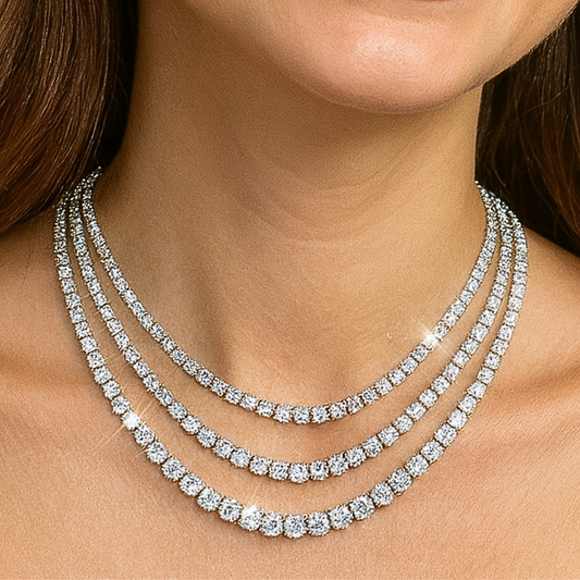 Bracciale e Collana Tennis con Moissaniti da 3/4/5 mm