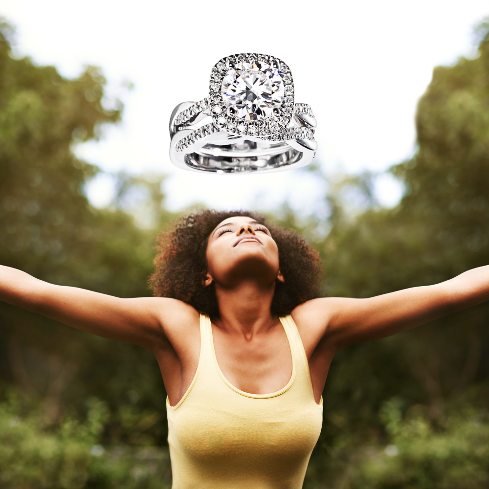 Fascia con Moissanite  e Fedina abbinata per tot ct 3,48