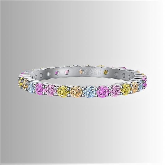 Eternity con Zaffiri Lab Grown Colorati da mm 2,50