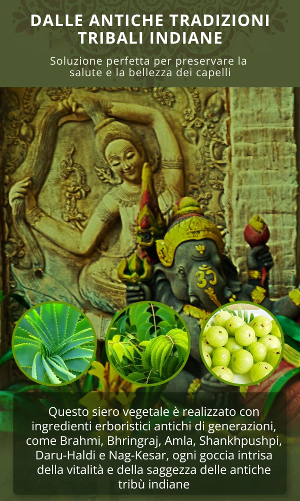 Siero Ayurvedico Anti Caduta e Ricrescita