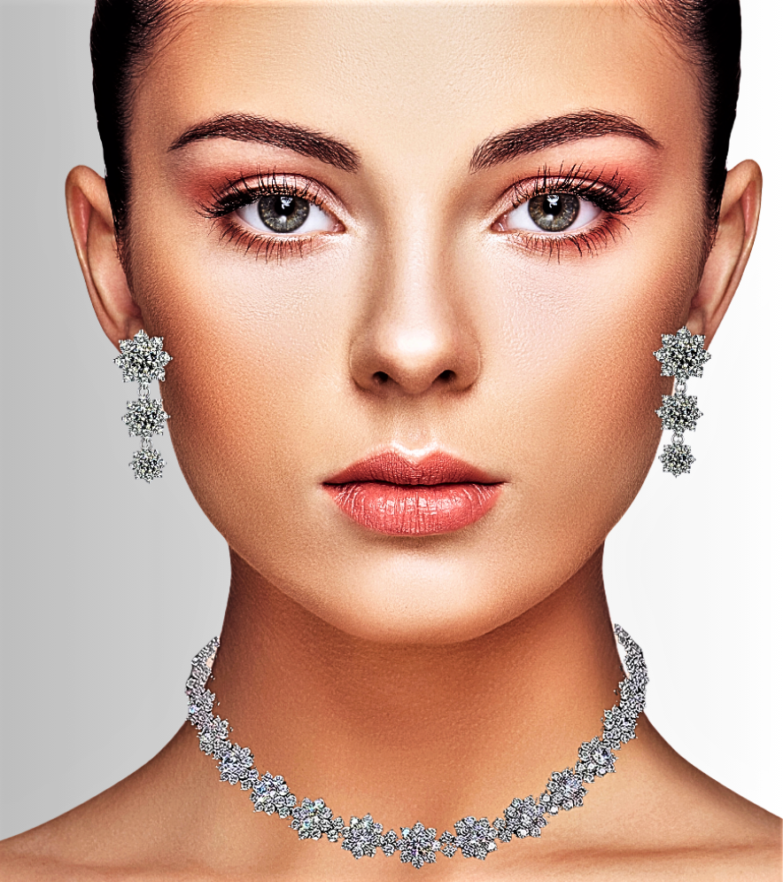 Parure Floreale in Moissaniti D Color