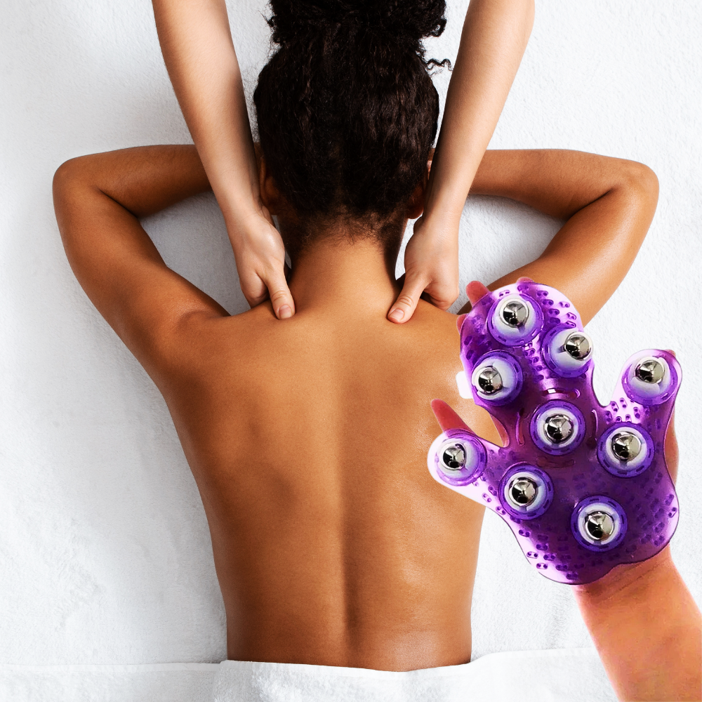 Guanto Anti Cellulite con 9 sfere rotanti in acciaio medicale