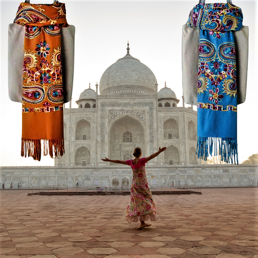 Pashmina Ricamata a Mano Eleganza dalla Tradizione Orientale
