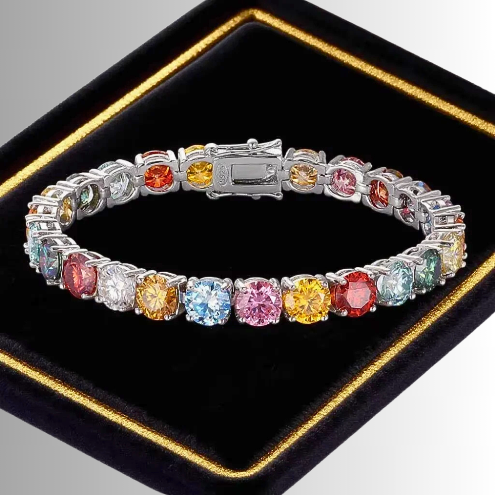 Bracciale Tennis con Moissaniti Multicolor