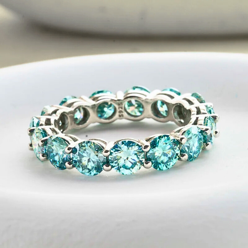 Mini Collezione di Eternity con Moissaniti Colorate