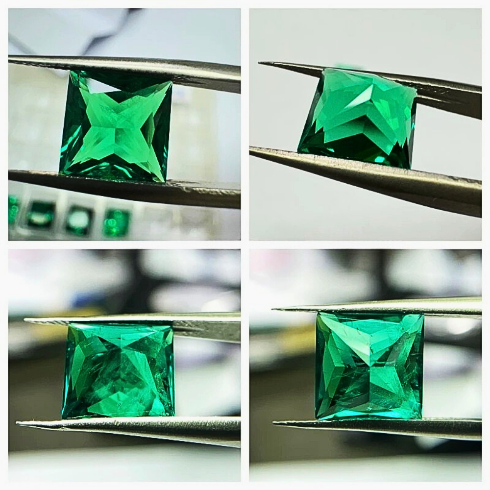 Smeraldi Colombiani Lab Grown Taglio Princess