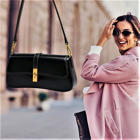 Bolso de hombro de piel de becerro auténtica de lujo y de alta calidad