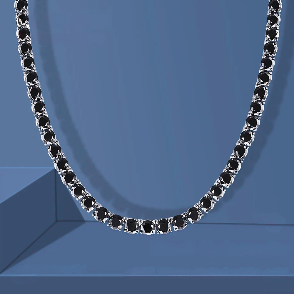 Collana Tennis con Moissaniti Nere