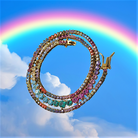 Collar de tenis "Multicolor": un arcoíris brillante para tu outfit