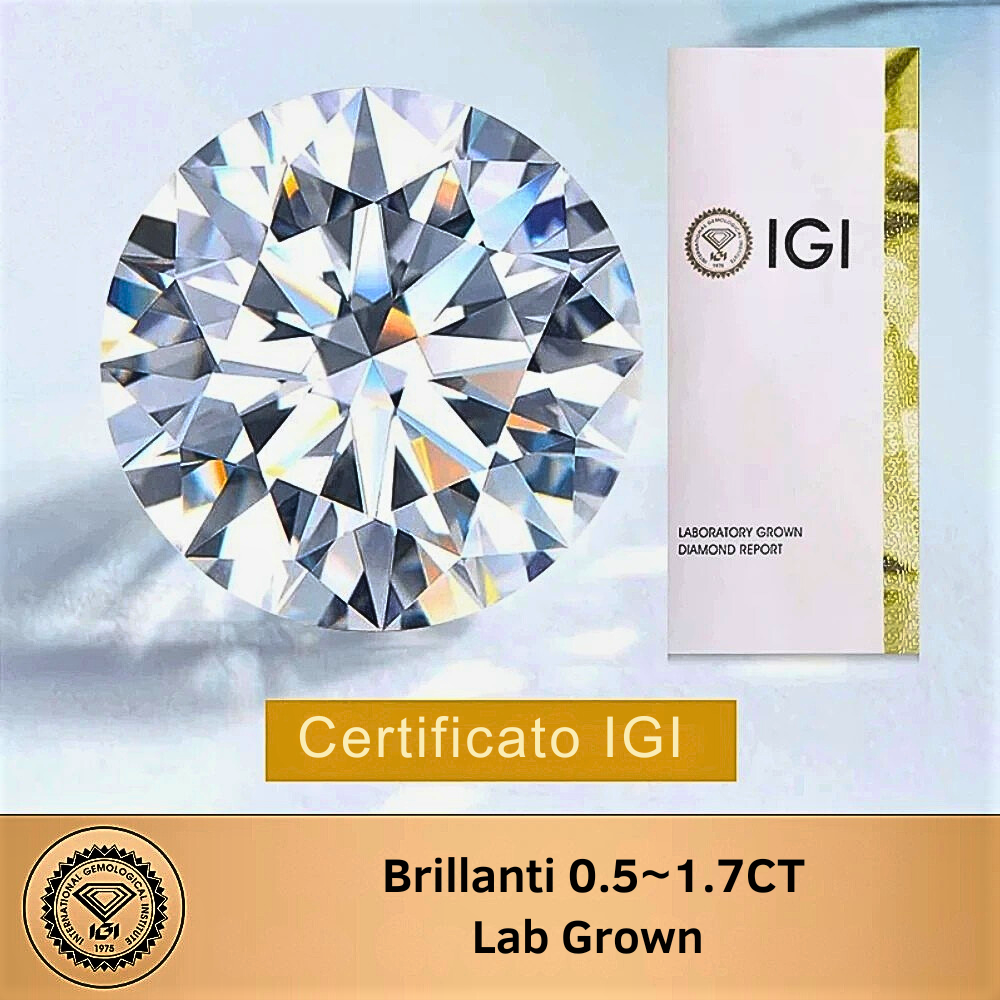 Diamanti Lab Grown Taglio Brillante da ct 0,50 a ct 1,70