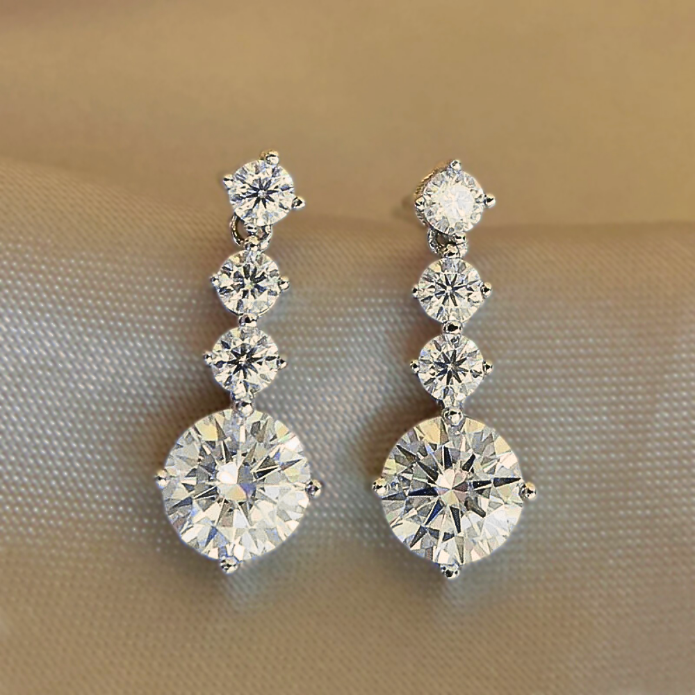 Orecchini Pendenti con Moissaniti per ct 2,60