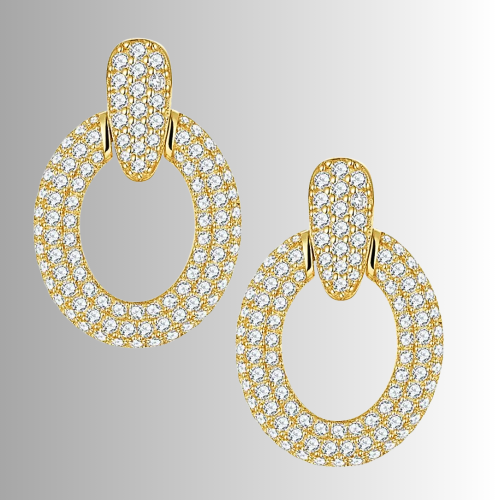 Orecchini Pendenti con Pavè di Moissaniti per ct 5,00