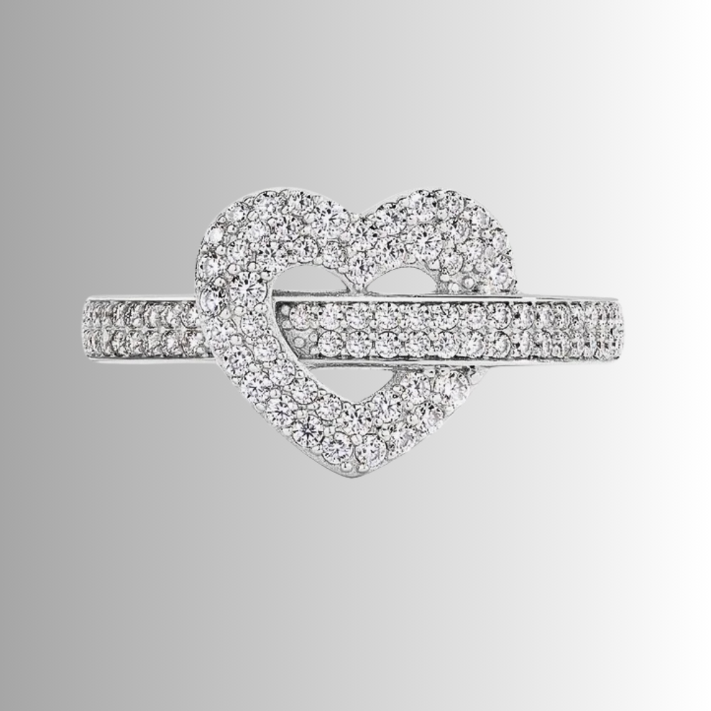 Fascetta a Cuore con Pavè di Moissaniti D Color