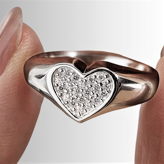 Fascetta a Cuore con Moissaniti Certificate