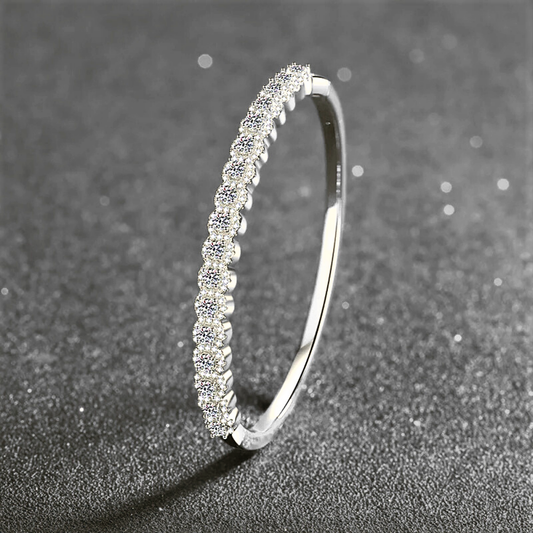 Bracciale Rigido con Fiori di Moissaniti per ct 2,48