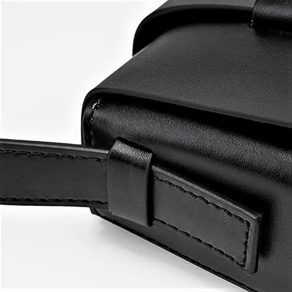 Mini Bag Rettangolare in Pelle di Vitellino