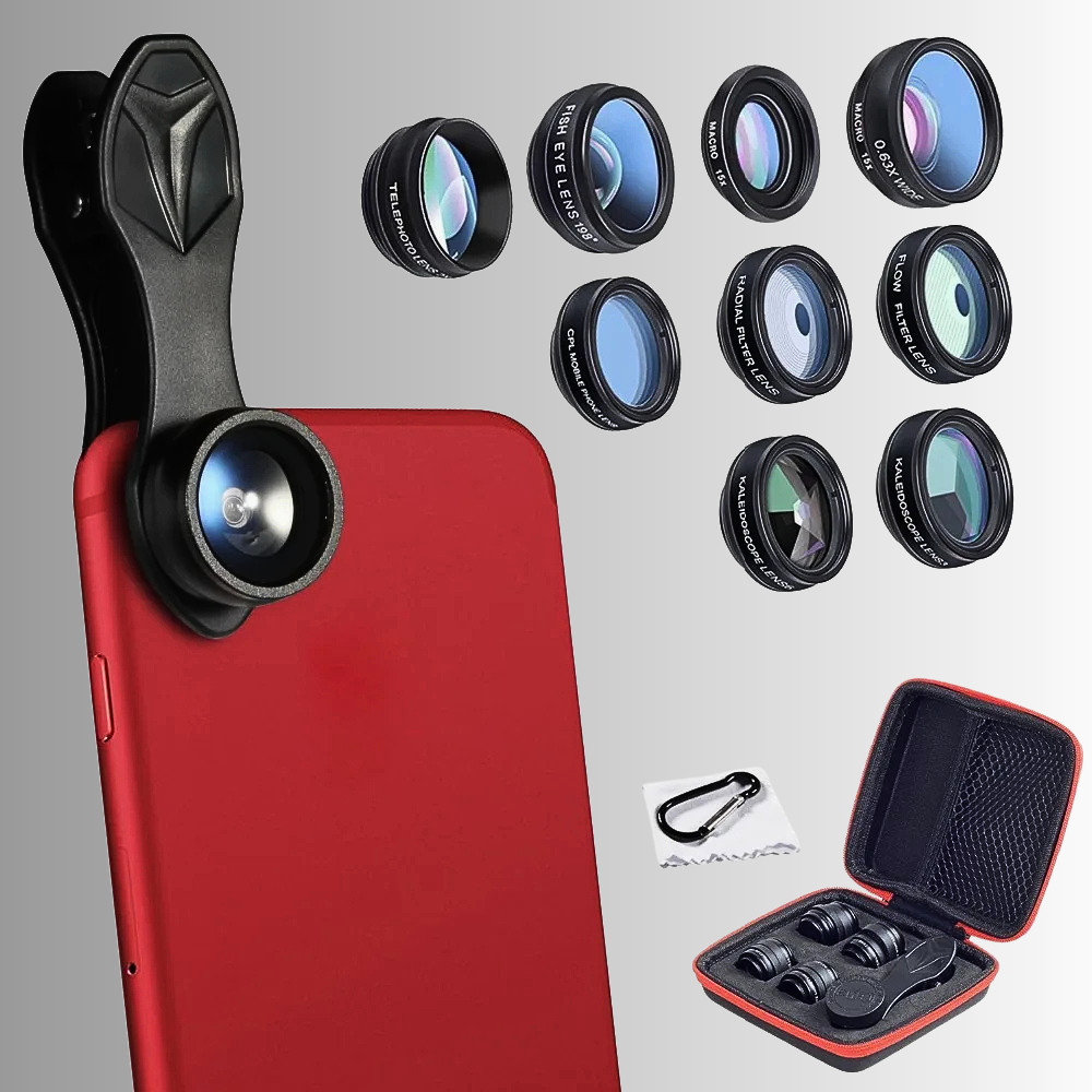 Kit 10 Obiettivi e Filtri Esterni per Smartphone