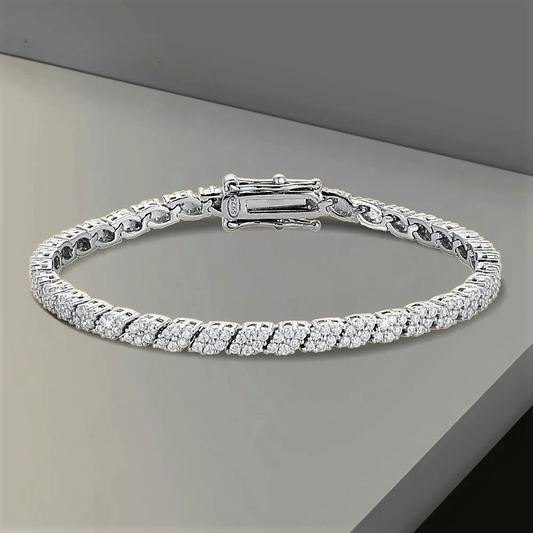 Bracciale a Rombi con Pavè di Moissaniti