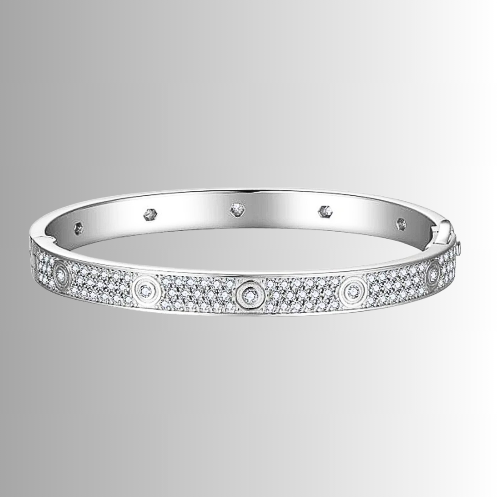 Bracciale Rigido con Pavè di Moissaniti