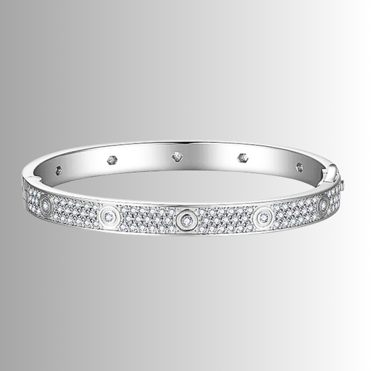 Bracciale Rigido con Pavè di Moissaniti