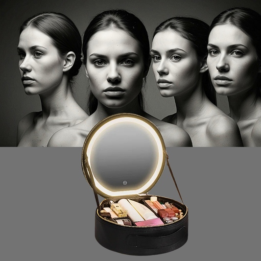 Borsa Make Up da Viaggio con Specchio Illuminato e Power Bank