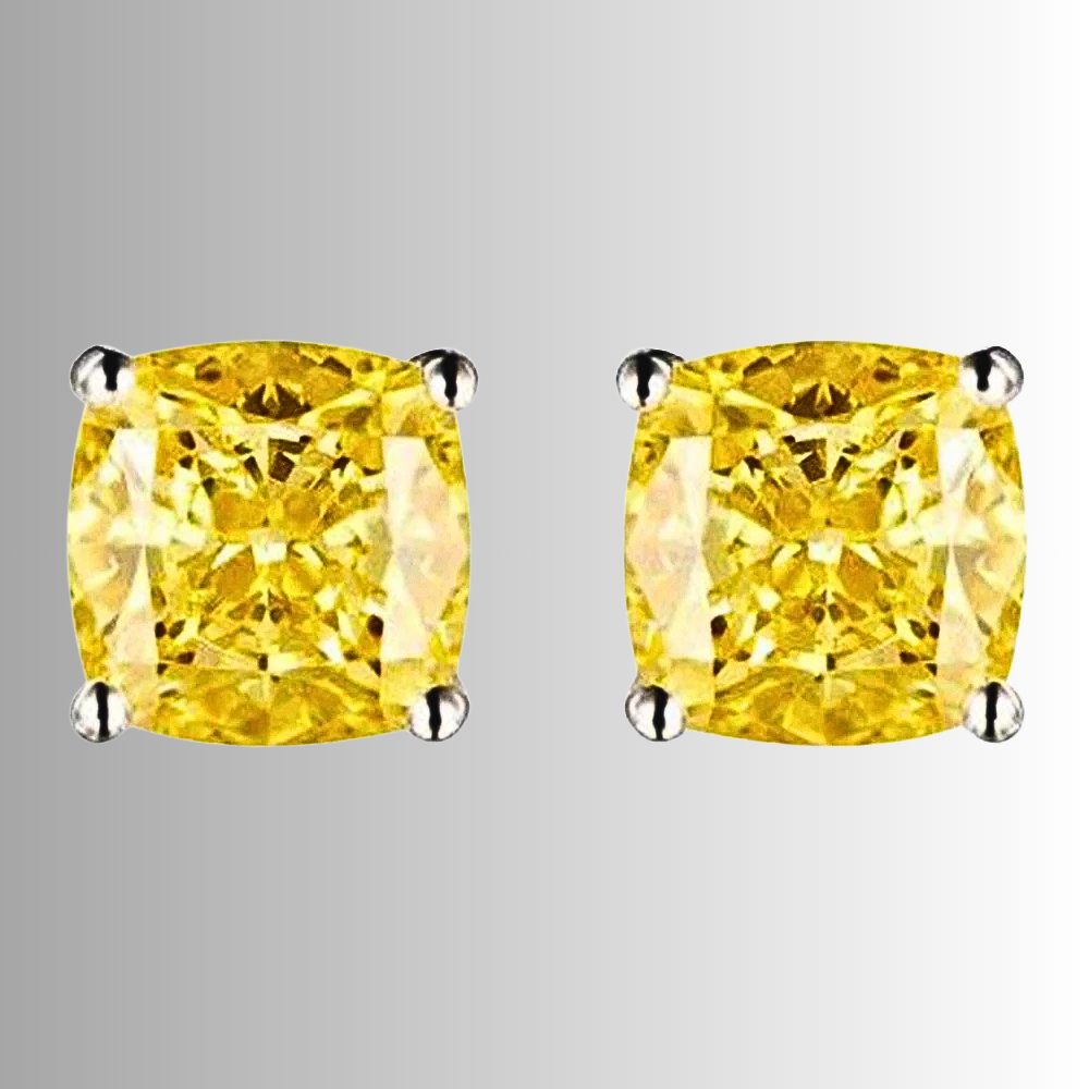 Orecchini con Moissaniti Giallo Zaffiro per ct 2,00