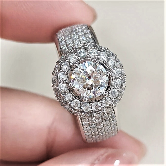 Fascetta a "Orologio" con Moissanite D color da ct 1,00