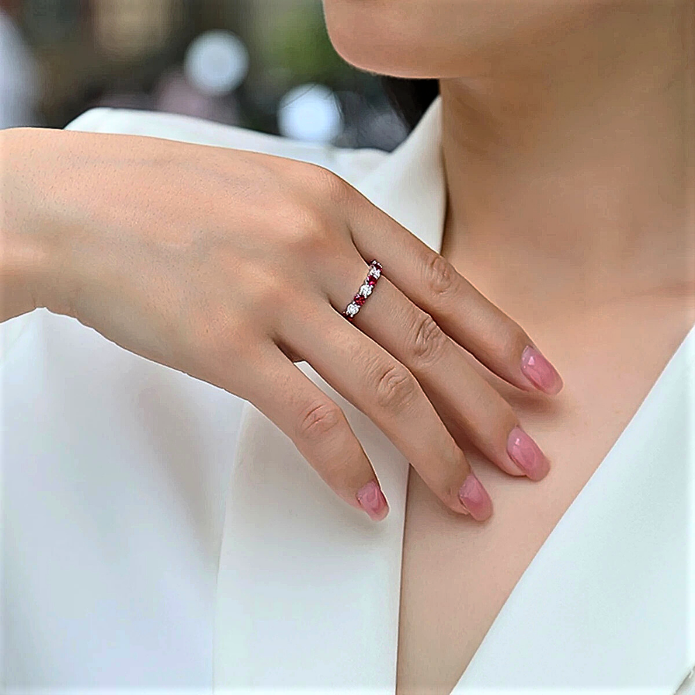 Eternity con Moissaniti Bicolore da mm 3,00