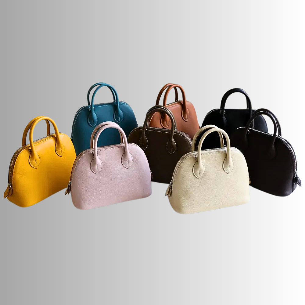 Borsa in Fiore di Pelle Goffrata