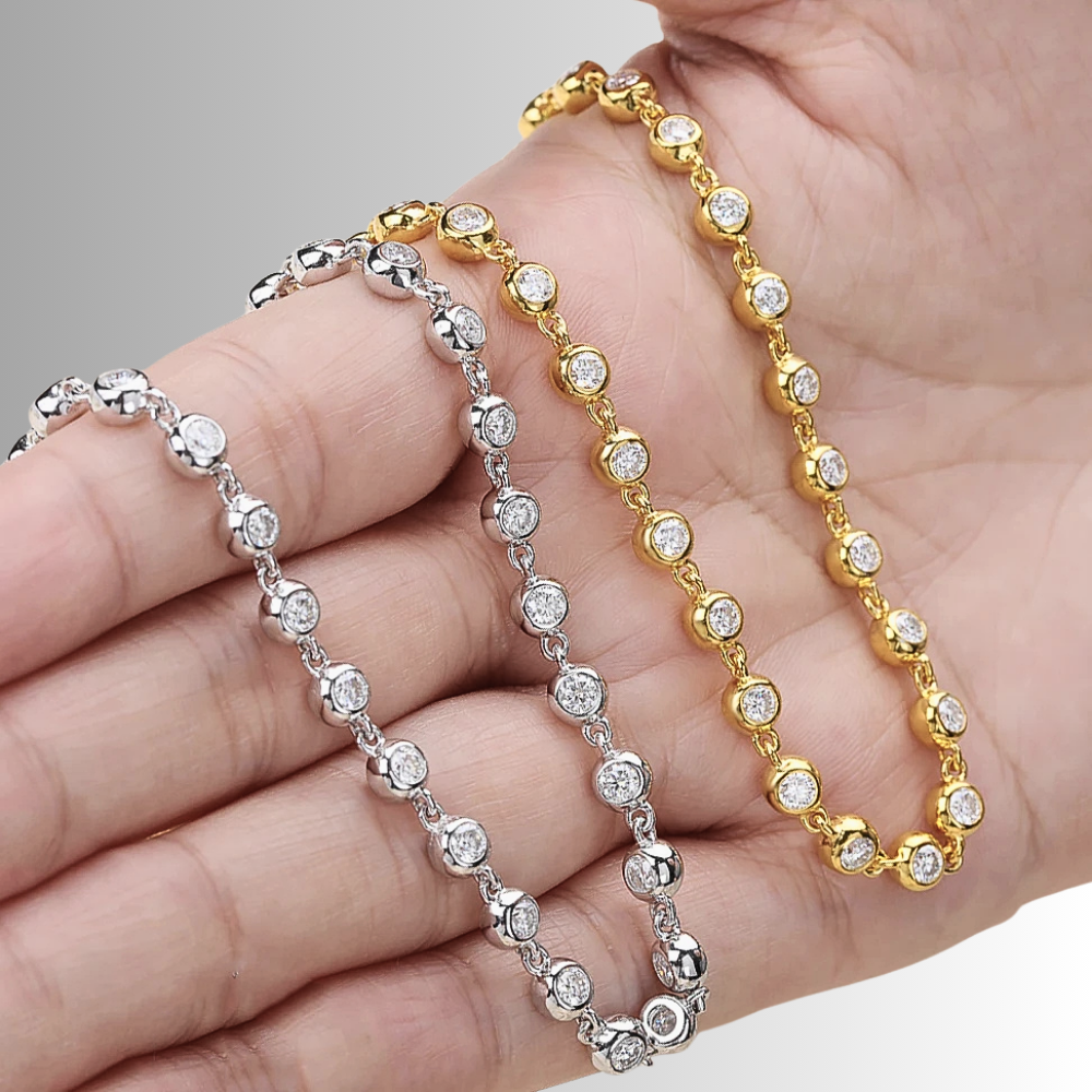 Collana con Castoni a Cipollina in Moissaniti