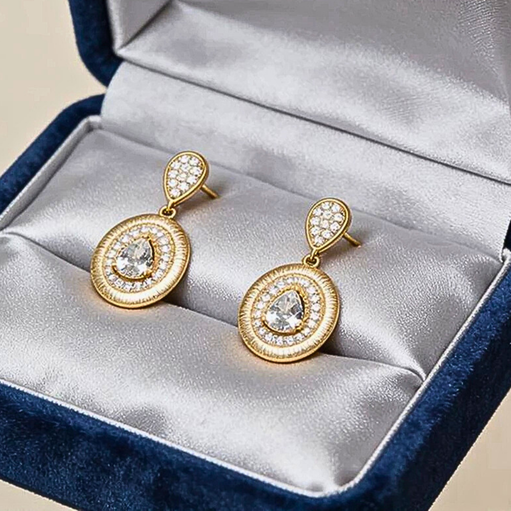 Orecchini Pendenti con Moissaniti Taglio Goccia per ct 1,50