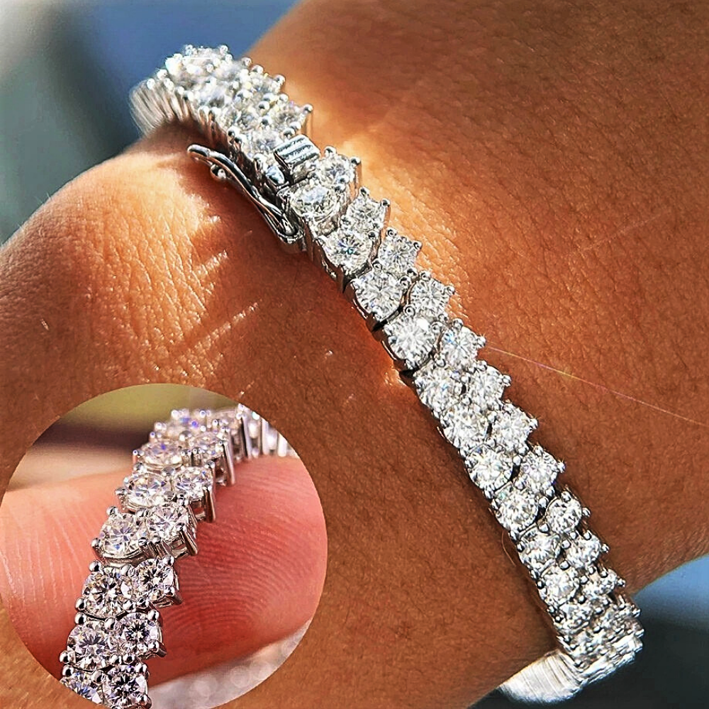 Bracciale a 2 File sfalsate di Moissaniti