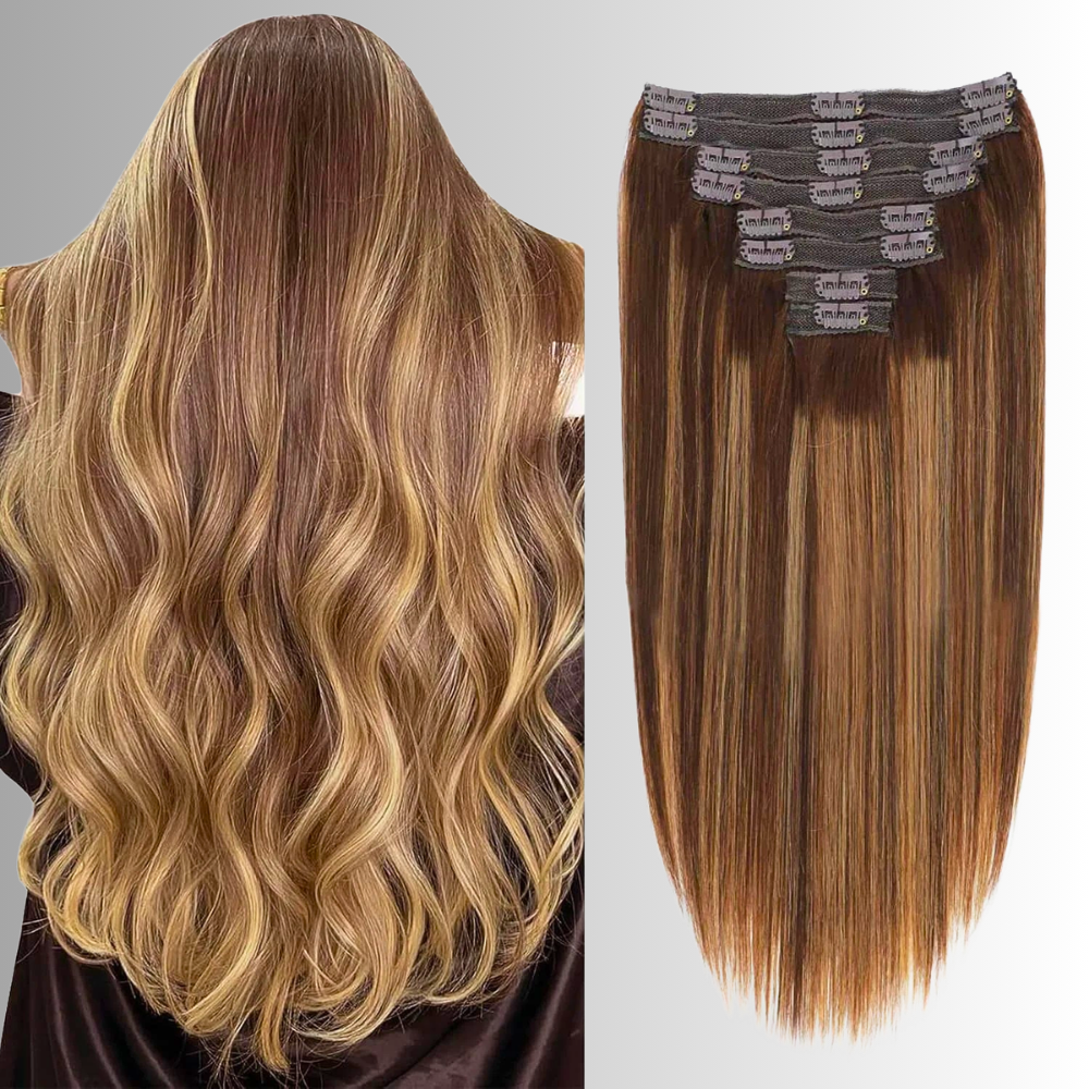 Set di 8 Fasce di Extensions di Capelli Veri