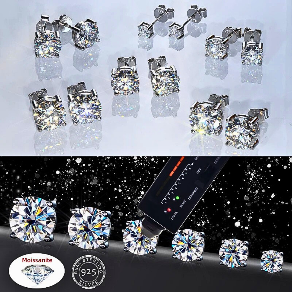 Orecchini Punto Luce con Moissaniti