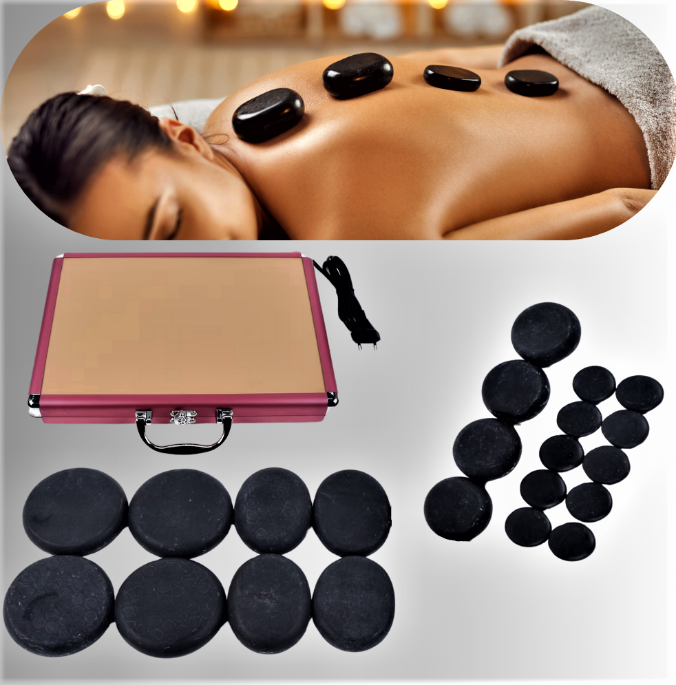 Set Massaggio con Pietre con valigetta Riscaldante