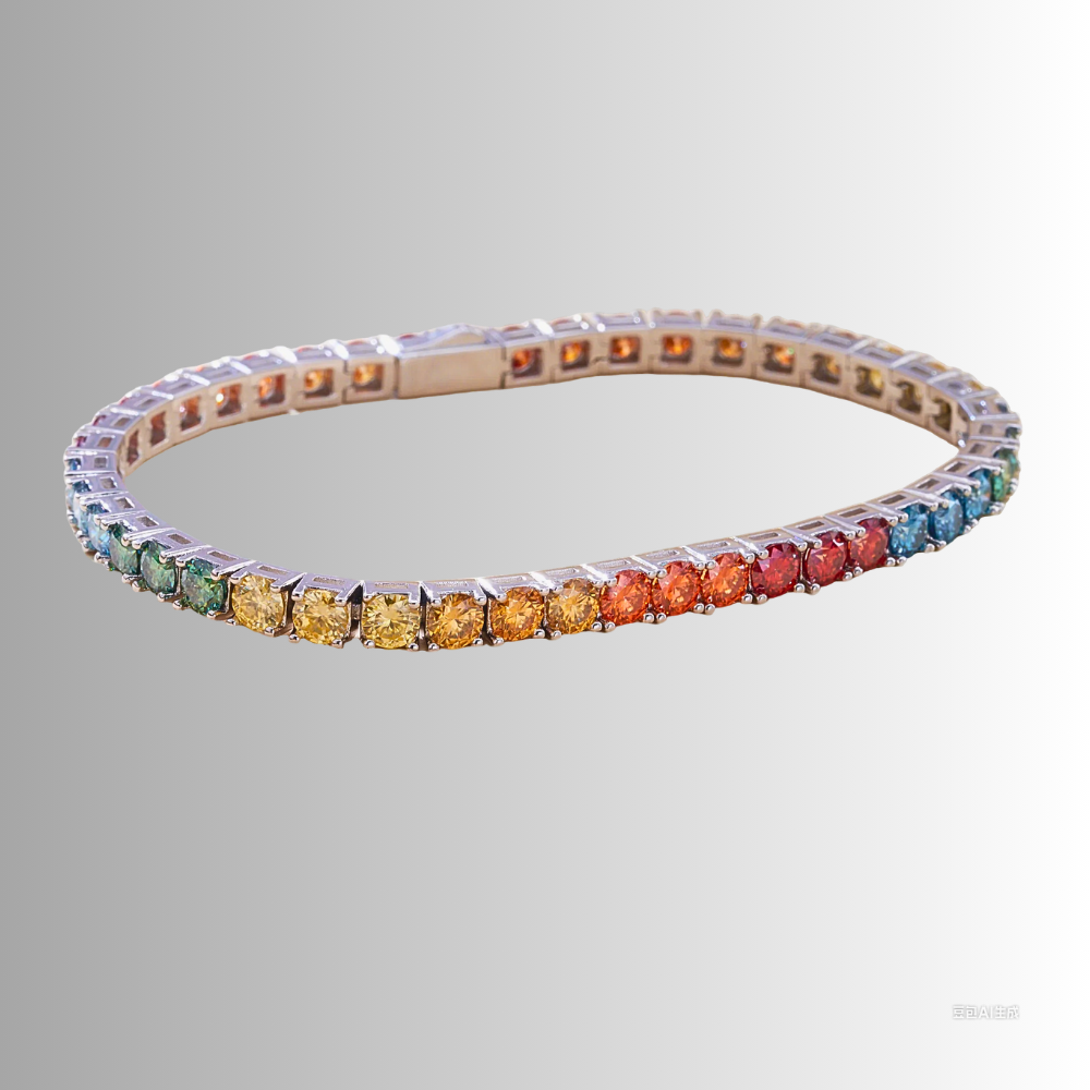 Collezione di Bracciali Tennis con Moissaniti in Vari Colori