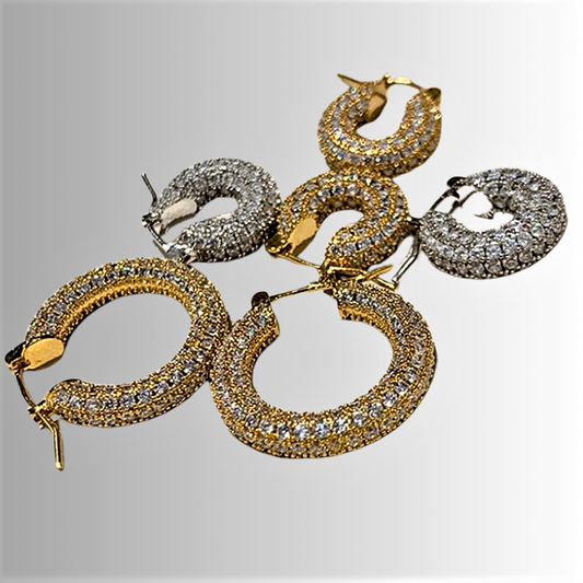 "Raggi Lucenti" - Pendientes de aro de la colección Eleganza