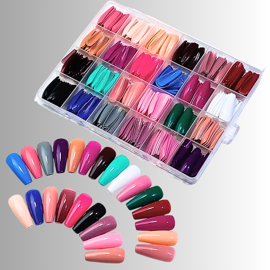 Set Professionali di Unghie Colorate in Resina Acrilica