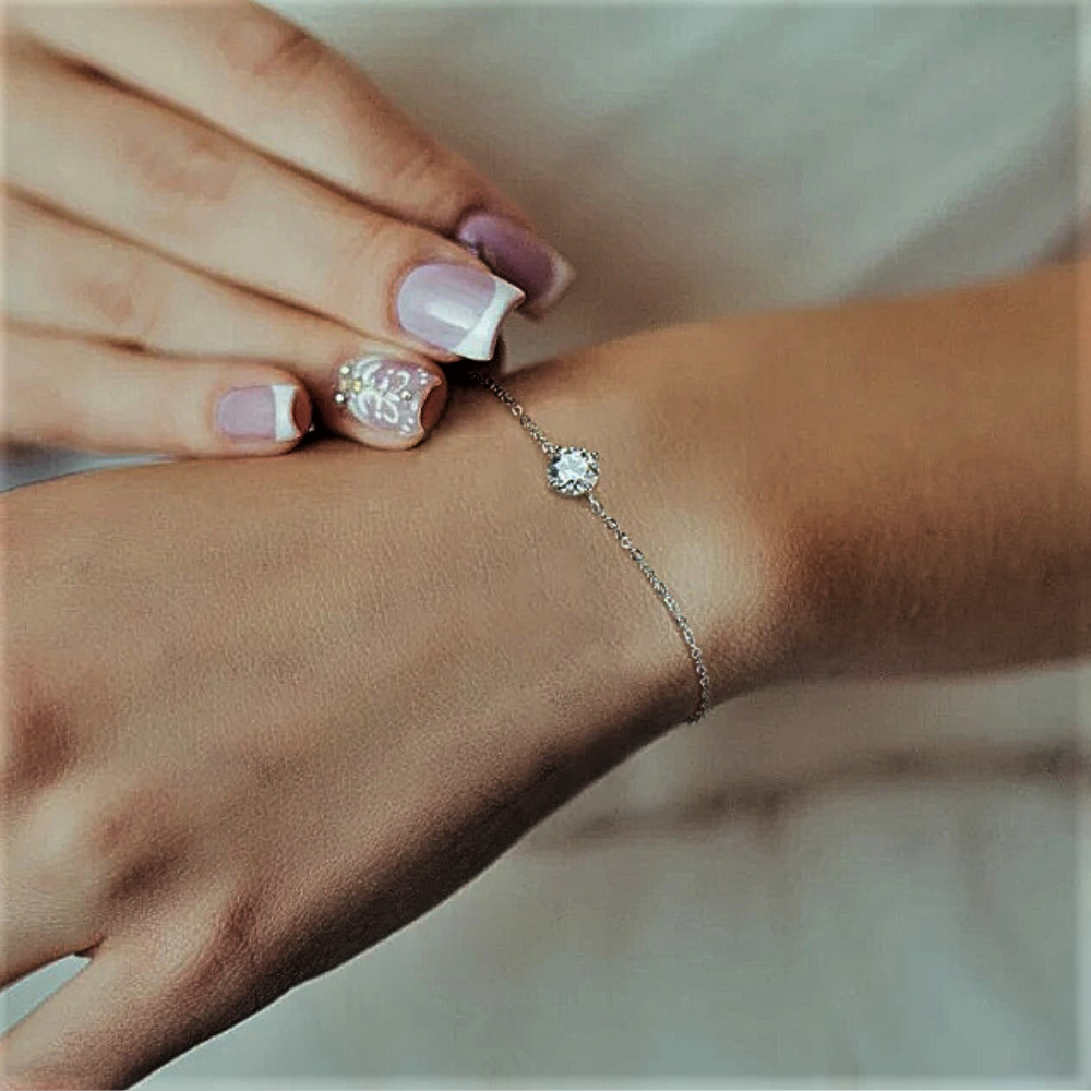 Bracciale Punto Luce con Moissanite D color da ct 1.00