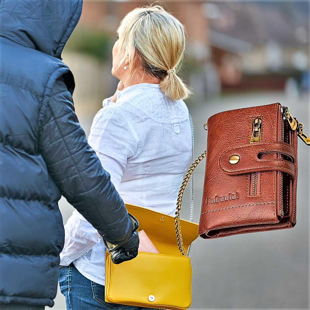 Mini Wallet Anti-Pickpocketing in Genuine Cowhide