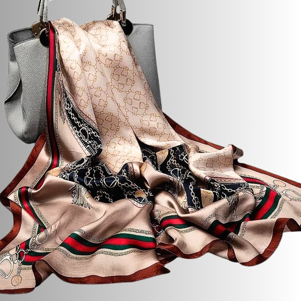 Foulard in Seta di Gelso con Stampa Equestre