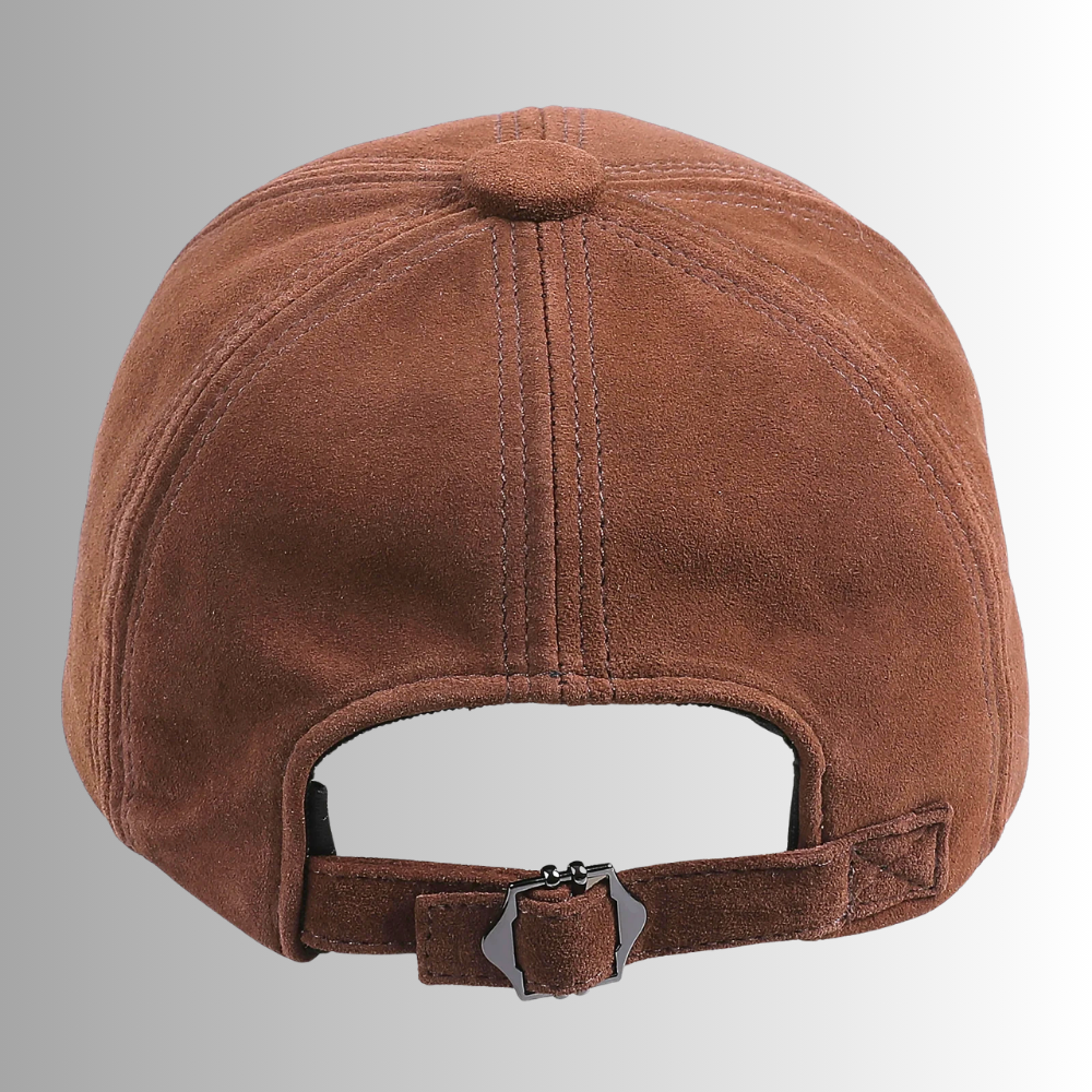 Cappello da Baseball in Pelle d'Agnello Scamosciata
