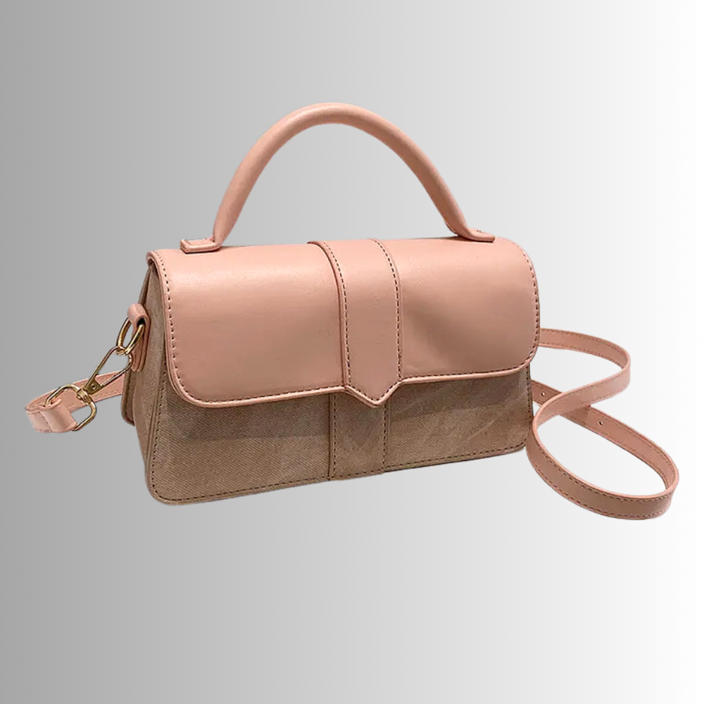 Mini Borsa a Due Tonalità in Similpelle